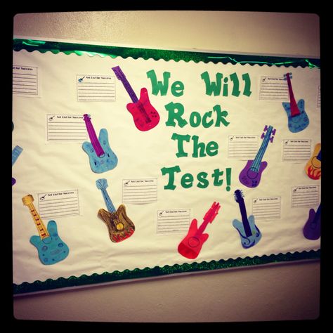 Testing Bulletin Board Student Testing Motivation, Testing Bulletin Boards, Hero Bulletin Board, Testing Treats For Students, Test Prep Motivation, Counselor Bulletin Boards, Middle School Bulletin Boards, Seasonal Bulletin Boards, Creative Bulletin Boards