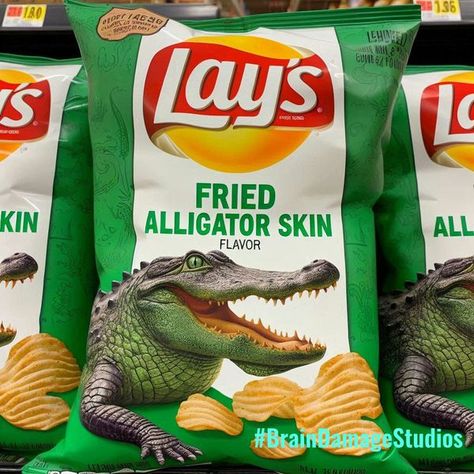 Alligator Skin, Brain Damage, Potato Chips, Alligator, Potato, Brain, Chips, Skin, Potato Crisps