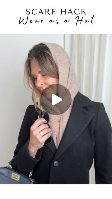 Tammy Caciola on Instagram: "Viral Scarf tutorial! Easily turn your scarf into a hat🤍 comment links to shop! Stay warm beauties! 👉🏻Send this to someone you think might like it and turn on my reel notifications so you do not miss one! THANK YOU for shopping my links❤️🙏🏻 #stylehacks #scarfhack #howtostyle #scarftutorial #winteroutfits #ltkover40 How to style, easy outfit, style hacks, everyday outfit, fall outfit, fall trends, Pinterest inspiration, casual chic outfit, minimal outfits, workwear, classic outfit, mom outfits, over 50, Travel looks, what to wear, winter scarf, cashmere scarf, chic outfit" Wear Winter Scarf, What To Wear Winter, Travel Looks, Outfit Minimal, Style Hacks, Scarf Tutorial, Classic Outfit, Easy Outfit, Minimal Outfit