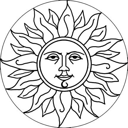 072911sun Sun Template, Mexican Sun, Sun Coloring Pages, Sun Drawing, Sun Painting, Sun And Moon Drawings, Moon Drawing, Sun Art, Faux Stained Glass