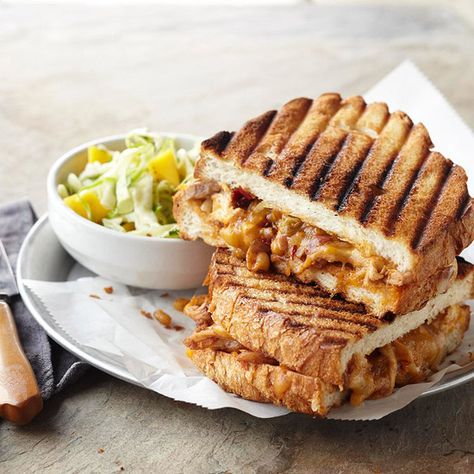 Southwestern Chicken Panini Grilled Sandwich Recipes, Grilled Sandwich Recipe, Chicken Panini, Grill Sandwich, Mango Slaw, Southwestern Chicken, Panini Recipes, Sandwich Ideas, Cold Sandwiches