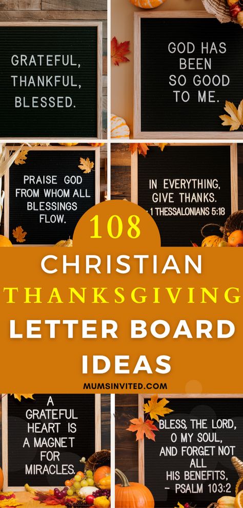 Discover our Christian Thanksgiving letter board ideas perfect for your message board this November. Find short, witty & funny sayings that bring a touch of faith to your home. Ideal for felt board signs in November 2024, these fall-themed quotes are great for Thanksgiving & family gatherings. Explore small, felt board inspirations featuring Thanksgiving Bible verses to brighten your days. Whether you need early Thanksgiving ideas or holiday messages, you'll find cute Christian sayings here. Christian Christmas Letter Board, Christmas Letter Board Ideas, Christmas Message Board, Thanksgiving Letter Board Quotes, Thanksgiving Letter Board, Thanksgiving Boards, Hello July Quotes, Hello June Quotes, Christmas Letter Board Quotes