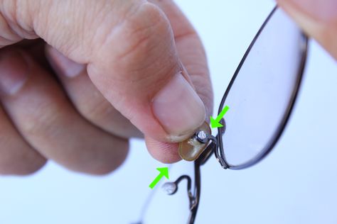 If the nose pads on your glasses are damaged or ill-fitting, you can easily replace them. Whether you have the traditional screw-in style nose pads, or the snap-on style, switching them out is straightforward and cheap! Measure your old... Fix Scratched Glasses, Scratched Glasses, Etching Cream, Broken Nose, Nose Piece, Car Wax, Household Cleaning Tips, Baby Oil, Optical Glasses