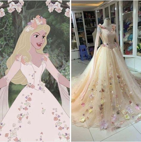 Quirky Chic Style, Sleeping Beauty Quinceanera Dresses, Disney Wedding Dresses Cinderella, Sleeping Beauty Wedding Dress, Boho Wedding Dresses With Sleeves, Aurora Wedding Dress, Sleeping Beauty Wedding, Sleeping Beauty Dress, Aurora Wedding