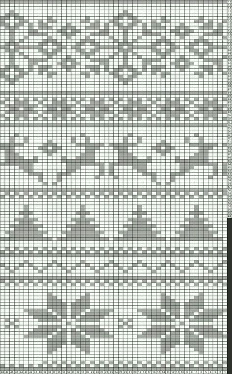 Fair Isle Chart, Fair Isle Knitting Patterns, Printable Chart, Tapestry Crochet Patterns, Christmas Crochet Patterns, Crochet Cross, Knit Stitch Patterns, Fair Isle Knitting, Tapestry Crochet