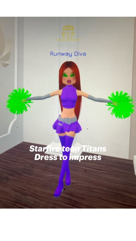 Starfire dress to impress Raven And Star Fire Dress To Impress, Dress To Impress Theme Star Fire, Dti Outfits Starfire, Dress To Impress Starfire, Starfire Dress To Impress Theme, Raven Dress, Star Fire, The Last Avatar, Female Avatar