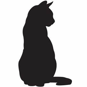 Silhouette Chat, Cat Outline, Black Cat Silhouette, Black Cat Tattoos, Silhouette Wall Art, Black Cat Art, Cat Quilt, Animal Silhouette, Acrylic Stamp