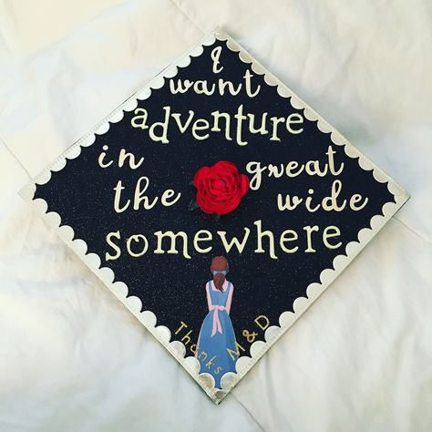 Beauty and the beast graduation cap Beauty And The Best Graduation Cap, Beauty And The Beast Grad Cap Ideas, Little Prince Grad Cap, Graduation Cap Designs Beauty And The Beast, Beauty And The Beast Cap Graduation, Disney Graduation Cap Ideas High School, Beauty And The Beast Grad Cap, Belle Graduation Cap, Disney Princess Graduation Cap