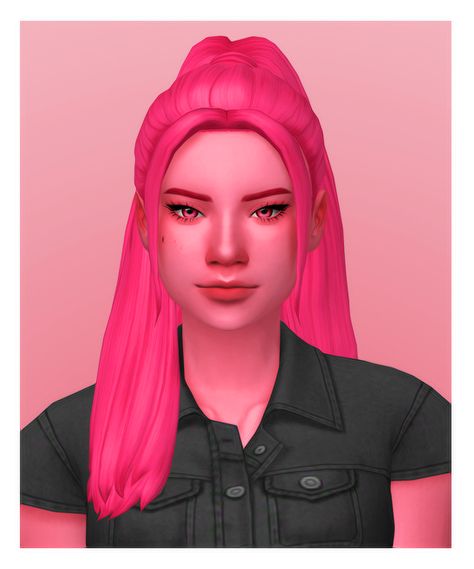 Hair Ts4, Dark Pink Hair, Sims Lookbook, Sims 4 Cc Hair, Garbage Dump, Sims Stories, Sims Ideas, Oc Inspo, Sims 4 Mm