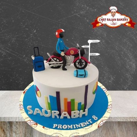 Long ride bike lover cake https://www.chefrajanbakery.com/product/royal-enfield--bike-lover-cake--2-kg-chocolate- Cake For Congratulations, Retirement Theme Cake, Royal Enfield Bike, Bed Cake, Lover Cake, New Cake Design, Gym Cake, Enfield Bike, Purse Cake