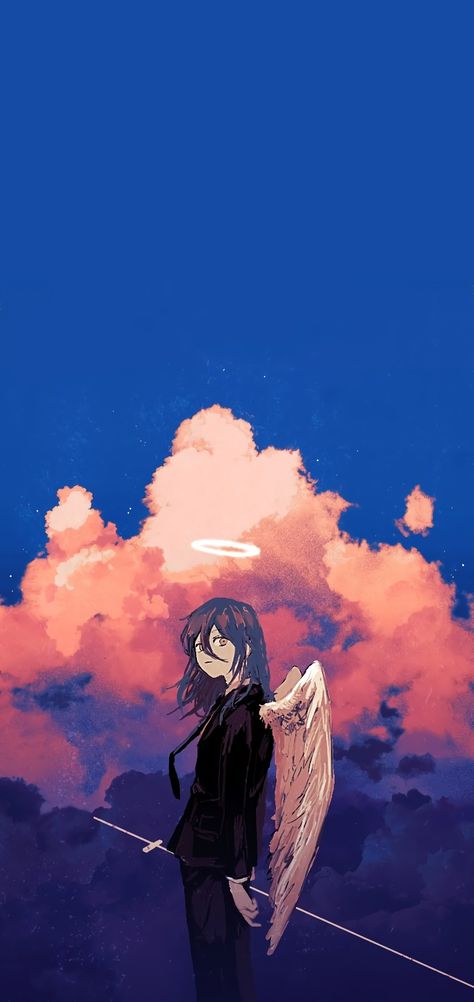 Chainsaw Man Wallpaper Lockscreen, Chainsaw Man Lockscreen, Angel Devil Wallpaper, Kawaii Matching, Devil Wallpaper, Chainsaw Man Wallpaper, Dark Art Photography, Angel Devil, Angel Wallpaper