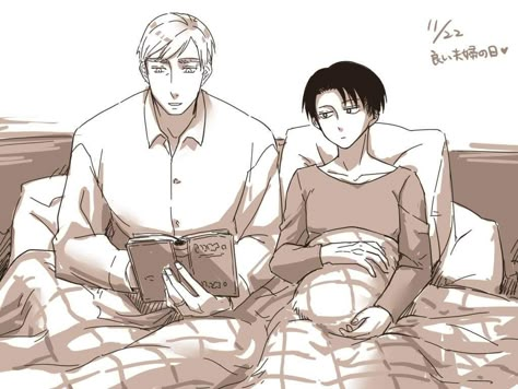 Eruri Family, Mpreg Art, Erwin And Levi, Voltron Galra, Aura Reading, Amor Anime, Erwin X Levi, Levi And Erwin, Height Difference