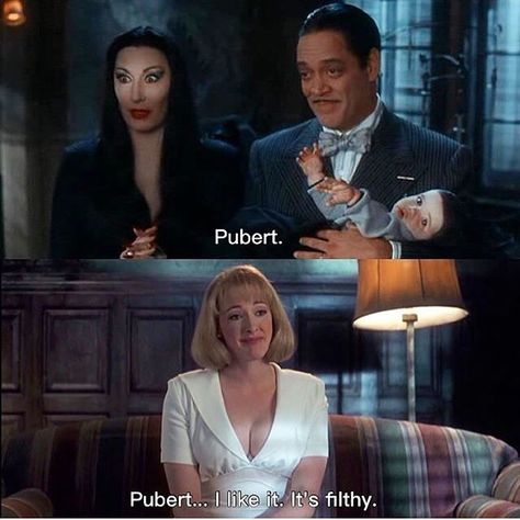 Debbie Jellinsky\Addams on Instagram: “Oh.. hmm.. I like it. It’s filthy 😏 . . #theaddamsfamily #addamsfamily #theaddamsfamilyvalues #addamsfamilyvalues #pubertaddams…” Debby Jellinsky, Addams Family Values Debbie, Uncle Fester And Debbie, Addams Family 1991 Aesthetic, Debbie Jellinsky, Addams Family 2019, The New Addams Family 1998, Addams Family Values, Family Values