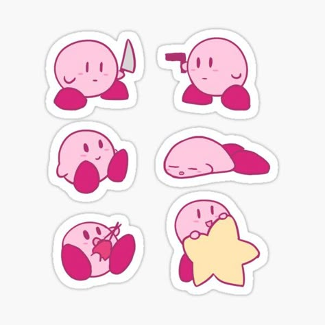 Kirby Stickers Printable, Kirby Stickers, Anime Couples Hugging, Kirby Memes, Instagram Editing Apps, Galaxy Cat, Kirby Art, Art Articles, Cute App