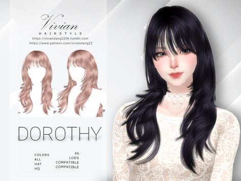 Sclub Ts4 Hair, Sims 4 Cc Hair Long Bangs, Hair Clips Sims 4 Cc, Sims 4 Mods Hair Women, Sims 4 Hair With Bangs Cc, Sims 4 Hair Long, Ts4 Hair Cc Alpha, The Sims 4 Cc Hair Girl, Sims 4 Cc Asian Hair