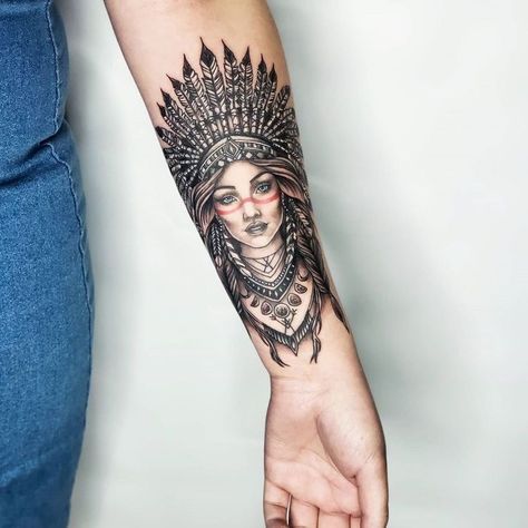 Indian Women Tattoo, Filter Tattoo, Indian Girl Tattoos, Tatuaje Trash Polka, Ink Photography, Native Tattoos, Cute Hand Tattoos, Band Tattoo Designs, Mom Tattoo Designs