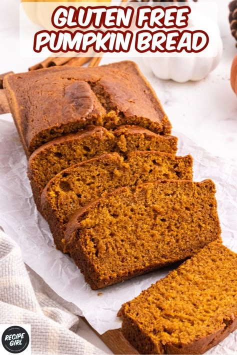 Gluten Free Pumpkin Bread recipe from RecipeBoy.com #gluten #free #glutenfree #gf #pumpkin #bread #recipe #RecipeBoy Best Gluten Free Pumpkin Bread, Gf Pumpkin Bread, Pumpkin Bread Loaf, Gluten Free Pumpkin Bread Recipe, Flavorful Chicken Breast Recipes, Gluten Free Pumpkin Bread, Viral Recipes, Creamy Chicken And Rice, Acorn Squash Recipes