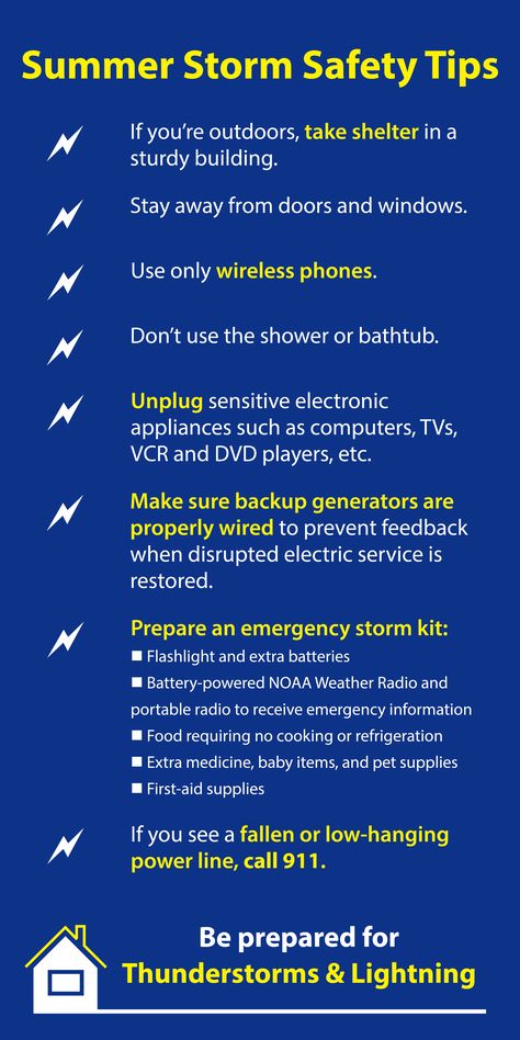 Be prepared for thunderstorms and lightning! Lightning Safety, Survival Hacks, Backup Generator, Electronic Appliances, Take Shelter, Summer Storm, Sports Quotes, Emergency Kit, Be Prepared