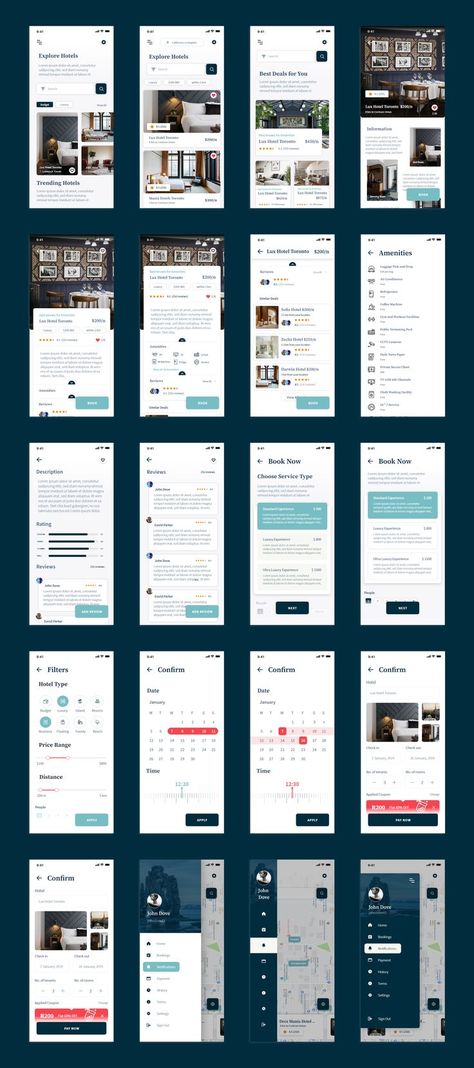 Volio - Hotel booking, restaurant and real estate app IOS and Android Hotel Booking, Real Estate or Restaurant UI Kit Hotel Booking App, Font Combination, Real Estate App, Restaurant App, Ui Website, Android Design, Icon Design Inspiration, App Home, Booking App