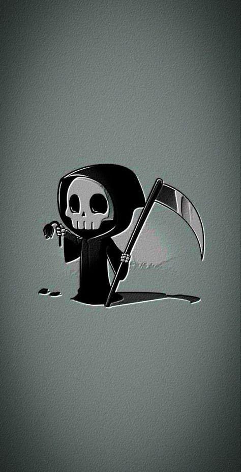 Grim Reaper Drawing, Reaper Drawing, Raven Artwork, Doll Tattoo, Logo Illustration Design, Logo Game, Animated Emoticons, Cute Skeleton, Meaningful Pictures