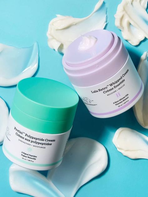 Drunk Elephant Lala Retro Whipped Cream, Protini Polypeptide Cream, Drunk Elephant Skincare Smoothies, Drunk Elephant Whipped Cream, Skin Care Drunk Elephant, Cute Skincare Products, Drunk Elephant Aesthetic, Drunk Elephant Moisturizer, Skin Care Stuff