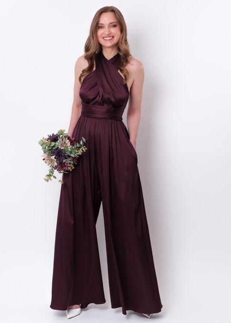 Bridesmaid Dress Silk, Jumpsuit Bridesmaid, Convertible Jumpsuit, Infinity Jumpsuit, Bridesmaid Jumpsuit, Long Ball Gown, Silk Bridesmaid Dresses, Multiway Dress, Silk Jumpsuit