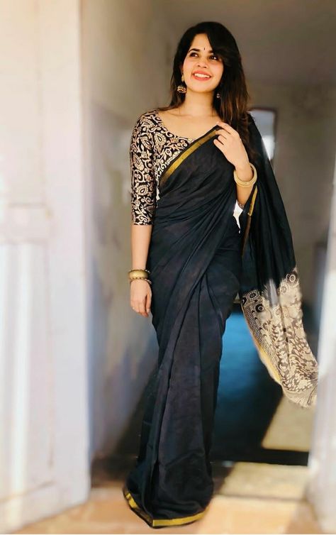 Sari Blouse Styles, Long Blouse Designs, Cotton Saree Blouse Designs, Sarees For Girls, Simple Saree Designs, Latest Model Blouse Designs, Cotton Saree Designs, Fashionable Saree Blouse Designs, Sari Blouse Designs