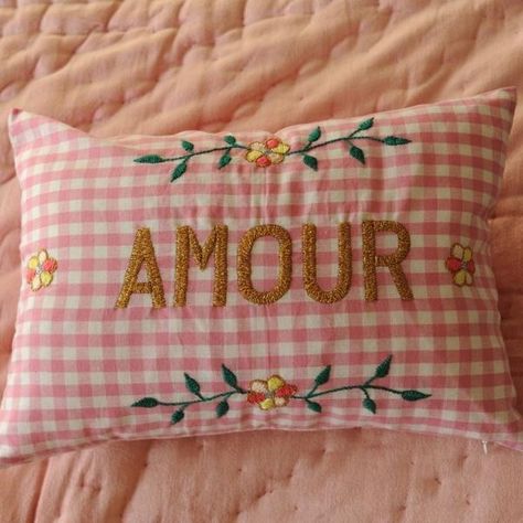 Liberty Print Fabric, Embroidery Pillow, Hand Embroidered Pillows, Lace Pillow, Kids Pillow Cases, Pillow Inspiration, Embroidered Cushions, Indian Home Decor, Liberty Print