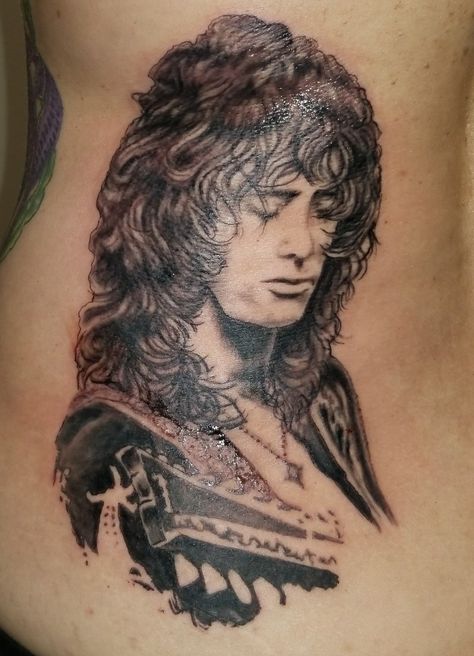 Jimmy Page Tattoo - By Margaret Able, Beautiful Addictions, Scottsdale, Az Jimmy Page Tattoo, Page Tattoo, Jimmy Page, Scottsdale Az, Skin Art, I Tattoo, Portrait Tattoo, Tatting, Art Tattoo