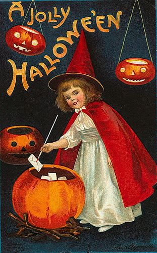 Free to use in your Art only, not for Sale on a Collage Sheet or a CD Old Fashioned Halloween, Vintage Halloween Greeting Cards, Vintage Halloween Printables, Vintage Halloween Cards, Dekorasi Halloween, Photo Halloween, Vintage Halloween Witch, Vintage Halloween Images, Carte Halloween