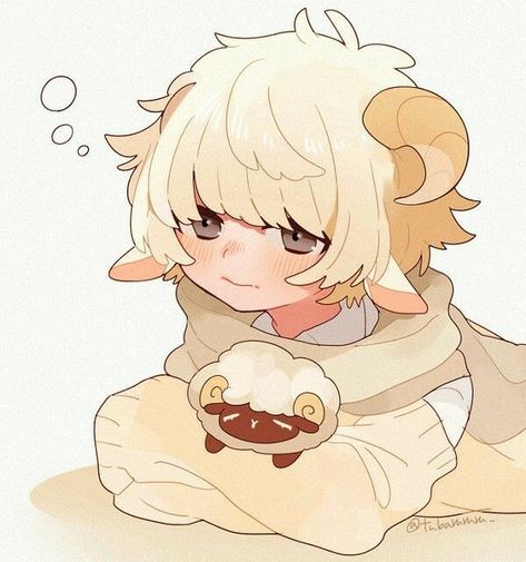 A Sheep, An Anime, White Hair, Anime Character, Sheep, On Twitter, Twitter, Hair, Anime