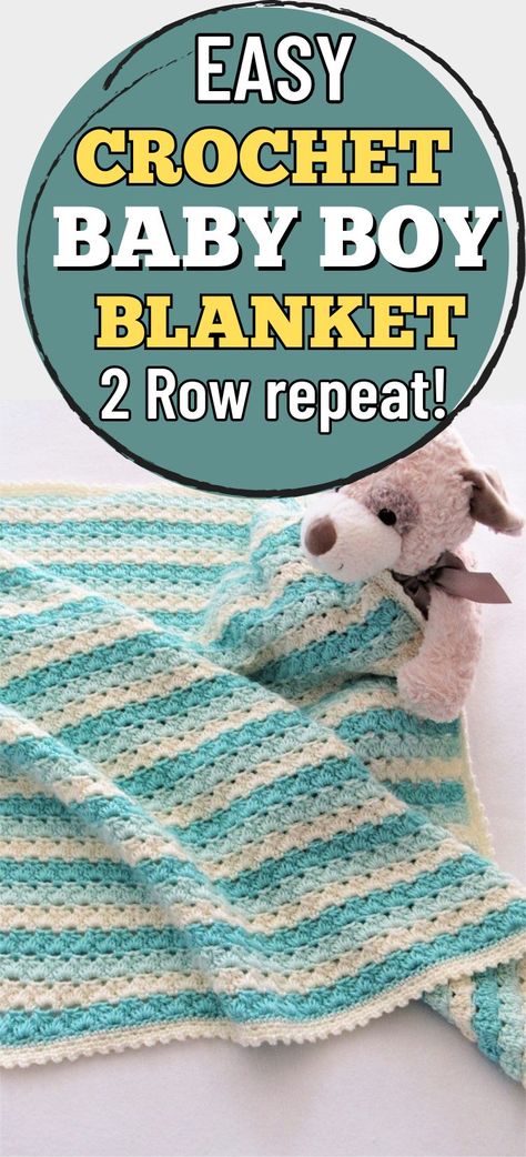 Crochet Boys Blanket, Baby Boy Crochet Blanket Pattern Free, Boy Baby Blanket Crochet, Crochet Blanket Border, Crafts Corner, Unisex Crochet, Crochet Blanket Tutorial, Free Baby Blanket Patterns