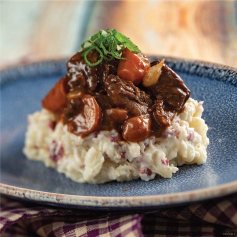 Beef Bourguignon Recipe, Disney Recipes, Recipe Icon, Epcot Food, Tender Beef, International Festival, Smoked Bacon, Disney Dining, Classic Dishes