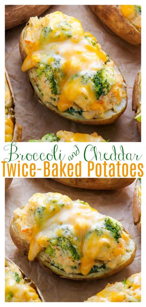 Baked Potato Dinner, Broccoli And Cheddar, Cheddar Potatoes, Crockpot Healthy, Potato Dinner, Twice Baked, Health Dinner, Broccoli Cheddar, Baked Potatoes