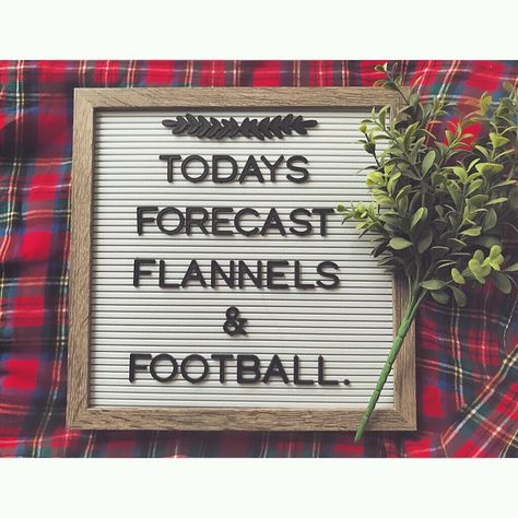 Flannels and Football letter board. Fall Football Letterboard Quotes, Superbowl Letter Board, Country Letter Board Quotes, Large Letter Board, 30 Weeks Pregnant Letter Board, Letter Board, Light Box, Novelty Sign