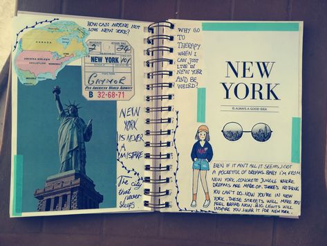 New york bullet journal scrapbook page ideas Travel Bujo, Bullet Journal Scrapbook, Bujo Journaling, Scrapbook Page Ideas, Pan American, Journal Scrapbook, Page Ideas, Living In New York, Concrete Jungle