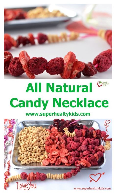 All Natural Candy Necklace. Here's a fun (and edible!) Valentine's Day craft! www.superhealthykids.com/natures-valentine-candy-necklace Valentines Day Edible Crafts For Kids, Edible Necklace, Edible Crafts For Kids, College Teaching, Toddler Finger Foods, Natural Candy, Daycare Menu, Child Nutrition, Healthy Valentines