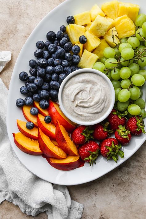 This quick, easy, and healthy yogurt fruit dip recipe is made without marshmallow or cream cheese. It’s flavoured with simple ingredients like lemon zest, vanilla, cinnamon, and maple syrup. A delicious addition to a fruit platter or dessert/appetizer tray! Yogurt Fruit Dip Recipe, Greek Yogurt Fruit Dip, Walder Wellness, Yogurt Fruit Dip, Fruit Dip Recipe, Cream Cheese Fruit Dip, Yoghurt Dip, Fruit Dips Recipes, Healthy Greek Yogurt