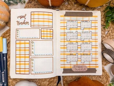 October Habit Tracker, October Mood Tracker, Mood And Habit Tracker, November Habit Tracker Bullet Journal, October Habit Tracker Bullet Journal, October Bullet Journal Habit Tracker, October Bujo, October Page Bullet Journal, Bullet Journal October Theme