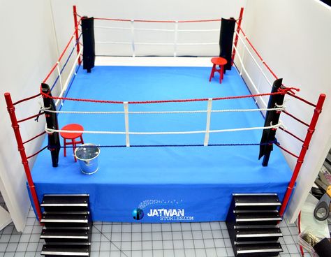 Boxing Theme Party Ideas, Diorama Tutorial, Doll House For Boys, Wwe Party, Diorama Kids, 50th Golden Anniversary, Homecoming Floats, Boxing Rings, Cake Smash Theme