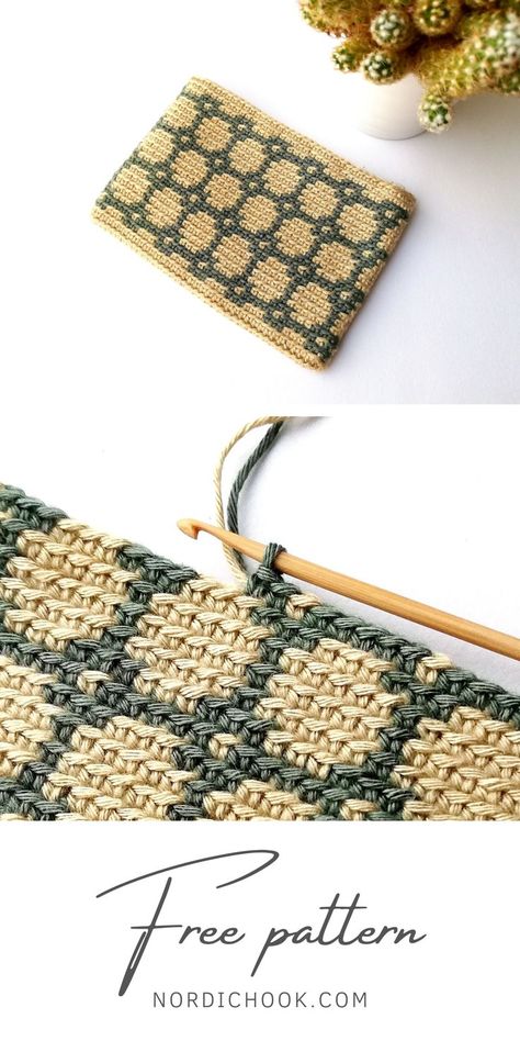 Tapestry Crochet Zipper Pouch, Crochet Different Colors, Tapestry Crochet Pouch, Modern Crochet Bag, Tapestry Crochet Bag Pattern, 2 Color Crochet Stitches, Clutch Crochet Pattern Free, Two Color Crochet Pattern, Two Color Crochet Stitches