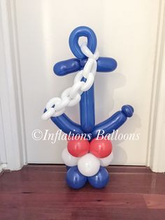 #balloons #anchor #nautical Nautical Baby Shower Boy, Sailor Baby Showers, Decor Marin, Sailor Baby, Nautical Birthday Party, Anchor Decor, Nautical Themed Party, Nautical Birthday, Desain Quilling