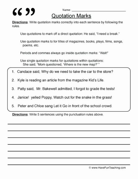 Punctuation Worksheets 5th Grade Capitalization Worksheets A Rules List Punctuation Quotation Introduce Quotes, Capitalization Worksheets, Punctuation Worksheets, 5th Grade Worksheets, Bookmarks Quotes, Speech Marks, Quotes Gif, Have Fun Teaching, Being Used Quotes