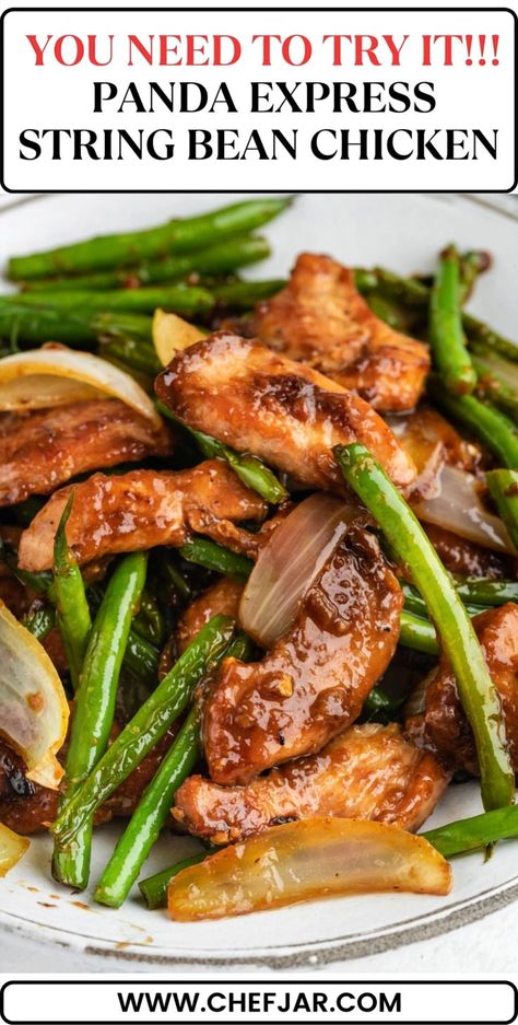 Indulge in a flavorful journey with this savory chicken and green bean delight, inspired by the beloved flavors of Panda Express. This dish combines tender chicken pieces with crisp green beans, all tossed in a rich, savory sauce that perfectly balances sweet and spicy notes. Ideal for a quick weeknight dinner or a special occasion, this recipe brings restaurant-quality taste to your home kitchen. Enjoy the vibrant colors and mouthwatering aroma that make this dish a family favorite. Perfect for those who love a touch of Asian-inspired cuisine with a homemade twist. Panda Express String Bean Chicken, String Bean Chicken Recipe, String Bean Chicken, Favorite Recipes Chicken, String Bean, Crowd Pleasing Recipes, Panda Express, Savory Chicken, Chicken Crockpot Recipes