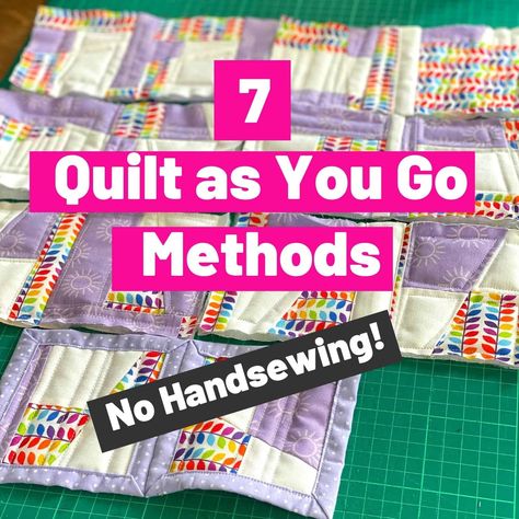 Quilt As You Go Jelly Roll Patterns, Quilt As You Go Without Sashing Tutorial, Quilting As You Go Tutorial, Quilting As You Go, Quilt Patterns Easy For Beginners, Quilt As You Go Baby Quilt, Quilt As You Go Without Sashing, Quilt As You Go Patterns, Quilt As You Go Blocks