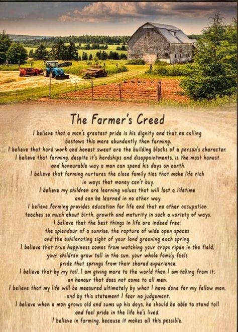 Farmer Poem, Farming Quotes, Farmer Quotes, So God Made A Farmer, God Made A Farmer, Farm Quotes, Texas Theme, Sms Language, Carpet Outfits