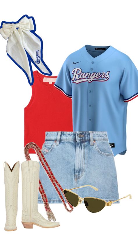 Idkathletics.etsy.com Rangers Game Outfit, Baseball Game Outfit, Rangers Game, Texas Rangers Baseball, Rangers Baseball, Game Outfit, Game Day Outfit, Concert Fits, Baseball Game