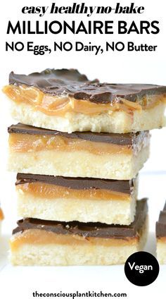 Coconut Flour Shortbread, Millionaire Shortbread Bars, Sugar Free Gluten Free Dessert, Conscious Plant Kitchen, Millionaire Bars, Vegan Dessert Bars, Crunchy Chocolate, Millionaire Shortbread, Butter Caramel