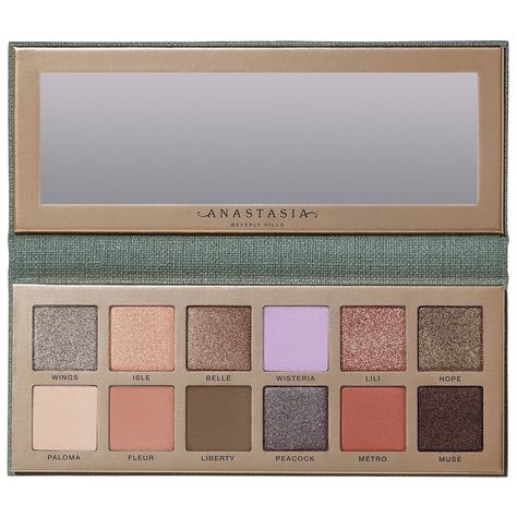 An all-in-one palette for immediate, effortless looks, from on-the-go to ultra-glam.Ingredient Callouts: Free of parabens, phthalates, mineral oil, and sulfates SLS & SLES. It is also cruelty-free.What Else You Need to Know: Nouveau Palette’s reinvented mattes and multidimensional metallics leave everything to your imagination with amped-up neutrals, perfect pops of color, and a fresh green story that feels ethereal. Three shades (Wisteria, Paloma, and Metro) are not for use near eyes.This Palet Anastasia Beverly Hills Nouveau, Anastasia Beverly Hills Eyeshadow, Anastasia Soare, Best Eyeshadow Palette, Beauty Entrepreneur, Anastasia Beverly Hills Makeup, Glow Kit, Eye Shadow Palette, Shadow Palette