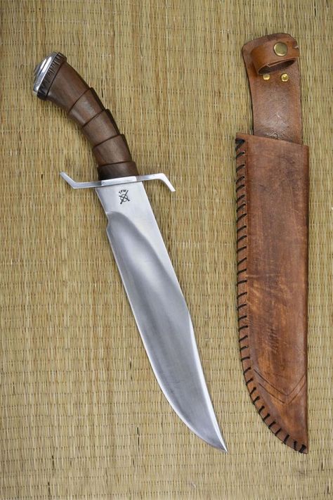 What Is A Bowie Knife Warrior Code, Bowie Knife Design, Rustic Knife, Best Bowie Knife, Curved Swords, Coffin Handle Bowie Knife, Tactical Bowie Knife, Bone Handle Knife, Outdoor Knife